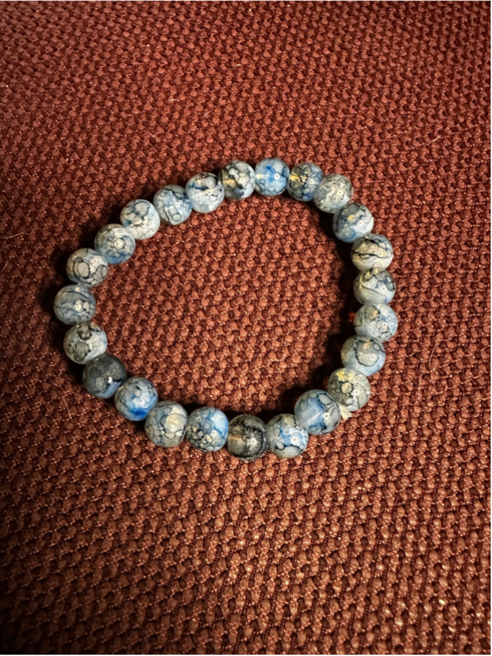 Women's Unbranded Beaded Bracelet One Size Blue Grey